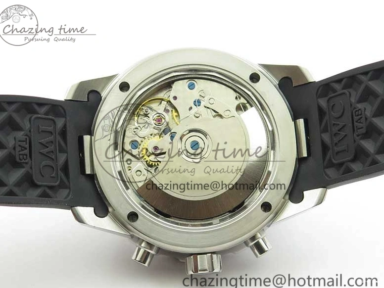 MIROTIME 0103 Aquatimer Chrono IW376702 SS BLS 1:1 Best Edition Black Dial on Black Rubber Strap A WellDesigned 7105